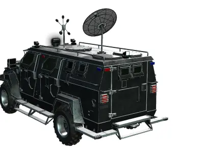 Armored Truck Low-poly 3D model get