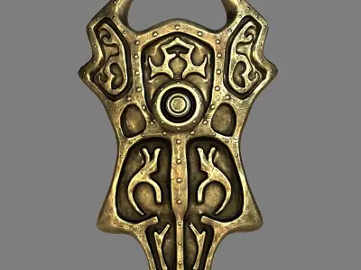 Collection fantasy shields 3D model