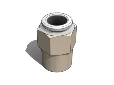 Conexao Rapida SMC KQ2H08 02A Quick Connection 3D model