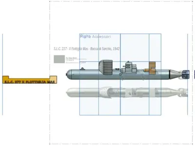 Siluro a lenta corsa Maiale - WW2 Italian Slow Course Torpedo 3D print model
