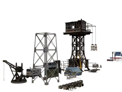 Construction  Mega Pack 40 Assets 3D model