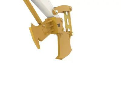 Excavator Stump Splitter Rockland Attachment Low-poly 3D model