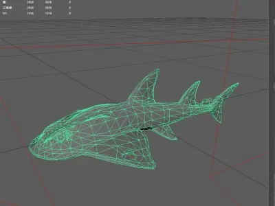Skate Low-poly 3D model 2