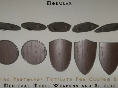 Modular Medieval Weapons Asset Pack 3D model