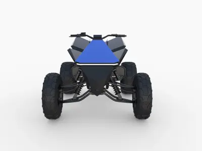 Tesla Cyberquad ATV Blue 3D model