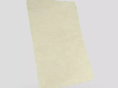 Parchment sheet of paper Low-poly 3D model