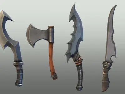 Fantasy Weapon Collection Low-poly 3D model purchase
