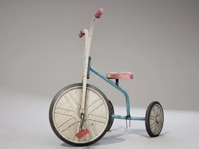 Children bicycle Low-poly 3D model