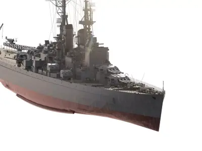 WW2 US NAVY  HEAVY CRUISER BASED ON USS DALLAS 3D model