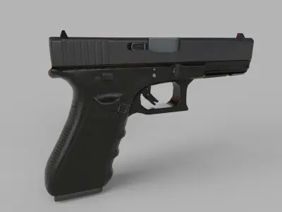 Glock 18C Gun  Low-poly 3D model