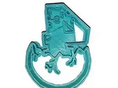 Dino cookie cutter 3D model 2