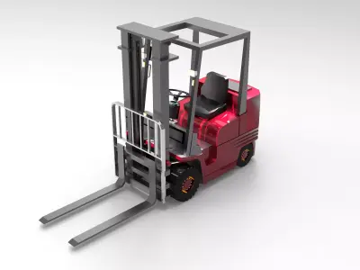 Forklift Low-poly 3D model purchase