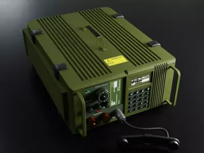 Military Command Radio Console Low-poly 3D model