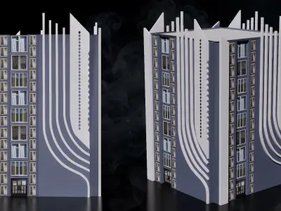 Modern Buildings Volume 1 Low-poly 3D model