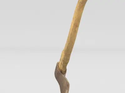 Hatchet High Poly axe with wooden handle 3D model purchase