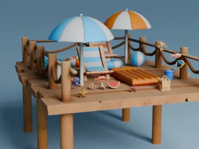 BeachSet 3D model