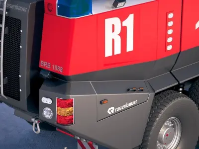 Rosenbauer Panther Firetruck 6x6 3D model