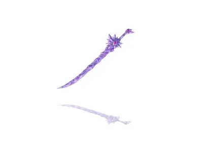 Crystal Katana Low-poly 3D model