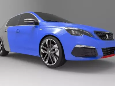 Peugeot 308 GTI 2017 3D model