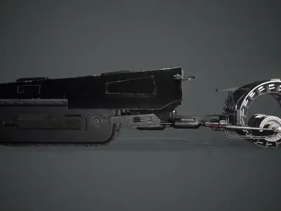 Patroller Sci Fi Bike - Speeder Low-poly 3D model