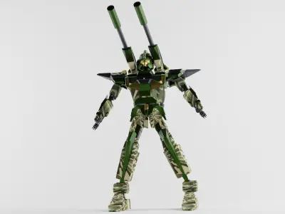 LONG RANGE GUNDAM GUNPLA 3D MODEL Low-poly 3D model