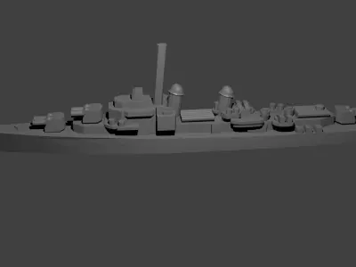US Gearing Class Destroyer Warship 3D print model