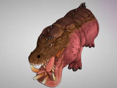 Chimera 3d model dinosaur Low-poly 3D model