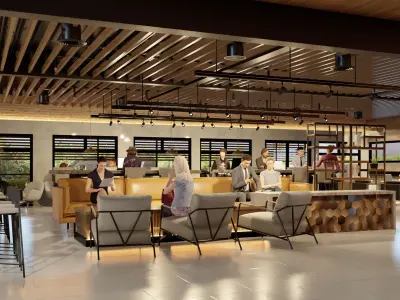 UrbanBrewscape Coffee Shop 3D model