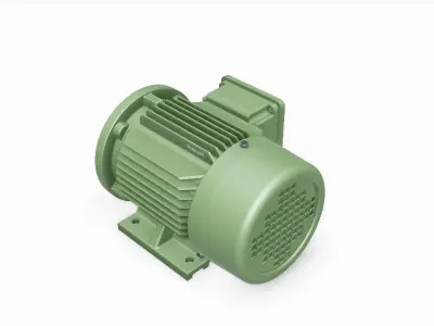 80 B34b Left IEC electric motor - 3D CAD model 3D model