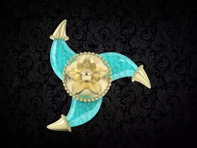 antique wild claw necklace 3D print model
