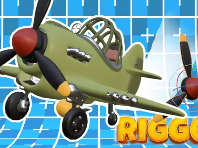 Cartoon Fighter Low-poly 3D model Low-poly 3D model