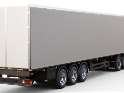DAF XG semi truck with trailer 3D model