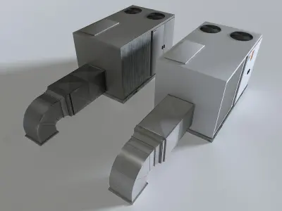 Rooftop AC hvac unit Low-poly 3D model