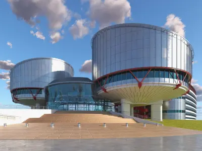 European Court of Human Rights Building 3D model