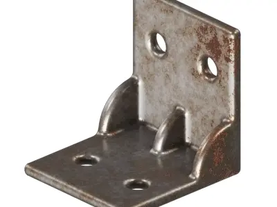 Rusty Square Corner Bracket 3D model
