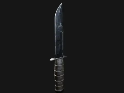  combat knife Low-poly 3D model