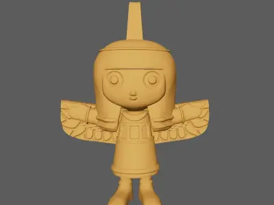 God Maat Miniature Hight poly ready for 3D Printing 3D model
