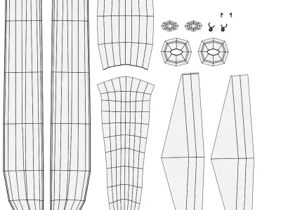 Stylized Venom Eye Sword Emissive Weapon Low-poly 3D model