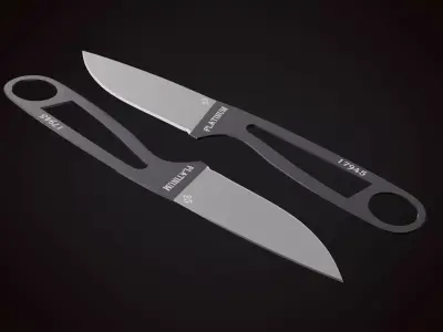Knife 1 D Low-poly 3D model