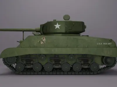 Sherman Mk4 Tank 3D model