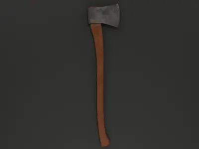 Wooden AXE Low-poly 3D model buy
