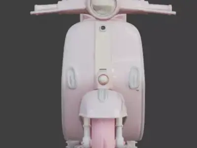 Stylized 3D Valentine Scooter Model Low-poly 3D model buy