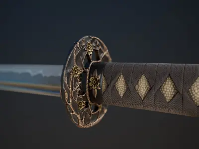 Katana - Real-Time Asset Low-poly 3D model
