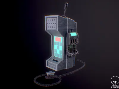 Stylized Sci-Fi phone Low-poly 3D model
