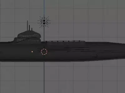 submarine 3D model by nethmalpereradesign