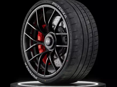Bridgestone Potenza Race 245 30 ZR20 3D model