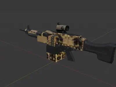  MachineGun  LMG 3D model