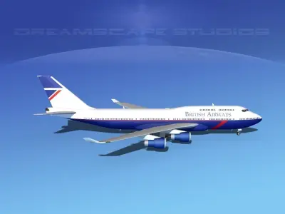 Boeing 747-400 British Airways 2 3D model