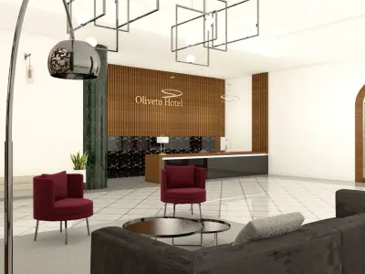 Hotel reception 3D model