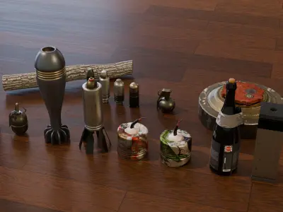 Soviet-Nato Drone Dropped Munitions Low-poly 3D model